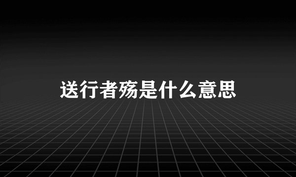送行者殇是什么意思