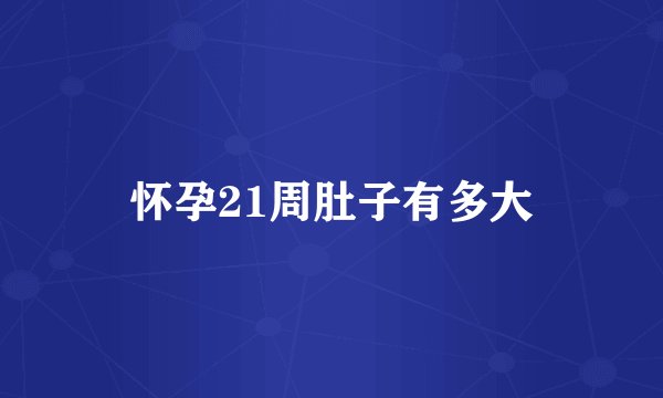 怀孕21周肚子有多大