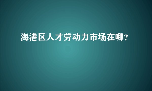 海港区人才劳动力市场在哪？