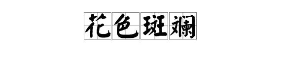“花色斑斓”是什么意思?