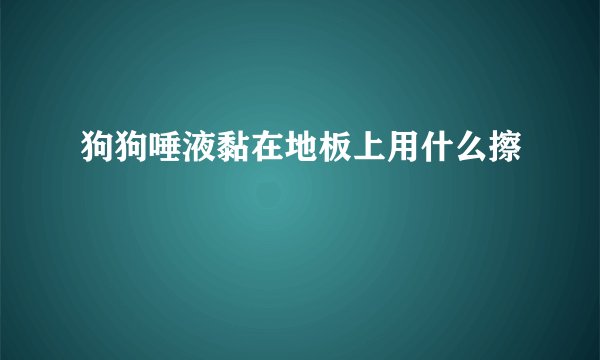 狗狗唾液黏在地板上用什么擦