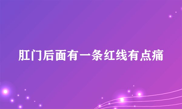 肛门后面有一条红线有点痛