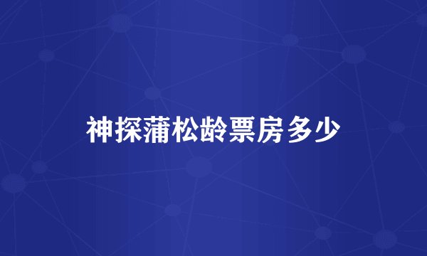 神探蒲松龄票房多少