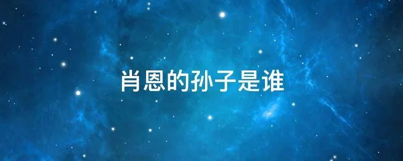 肖恩的孙子是谁