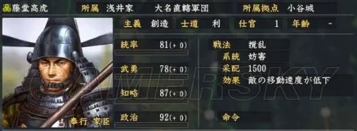 信长之野望14:创造 全强力武将数据整理武将使用指南
