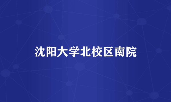 沈阳大学北校区南院