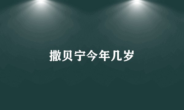 撒贝宁今年几岁