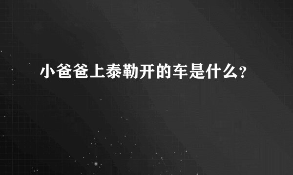 小爸爸上泰勒开的车是什么？