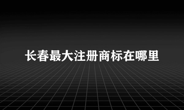 长春最大注册商标在哪里