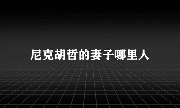 尼克胡哲的妻子哪里人
