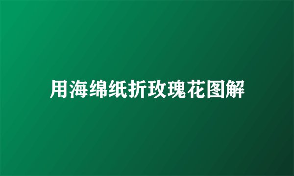 用海绵纸折玫瑰花图解