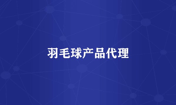羽毛球产品代理