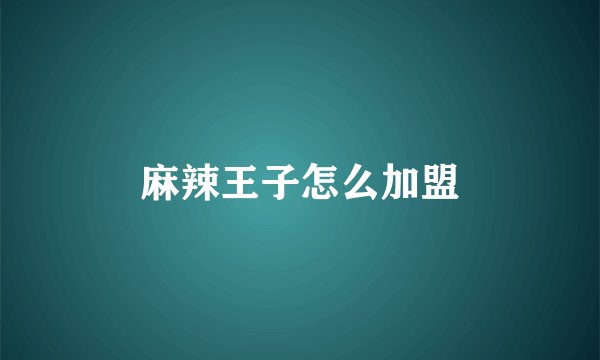 麻辣王子怎么加盟