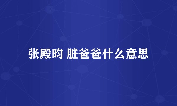 张殿昀 脏爸爸什么意思