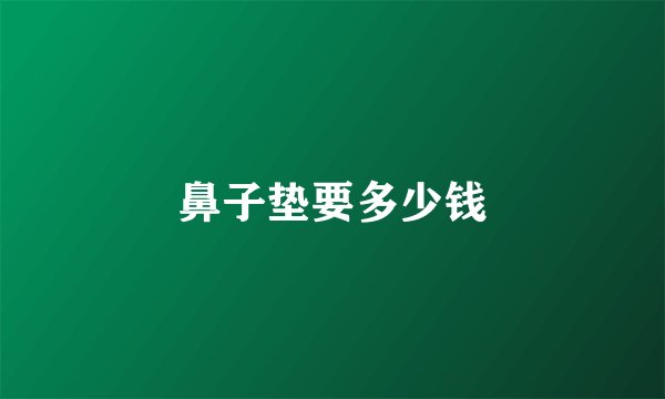 鼻子垫要多少钱