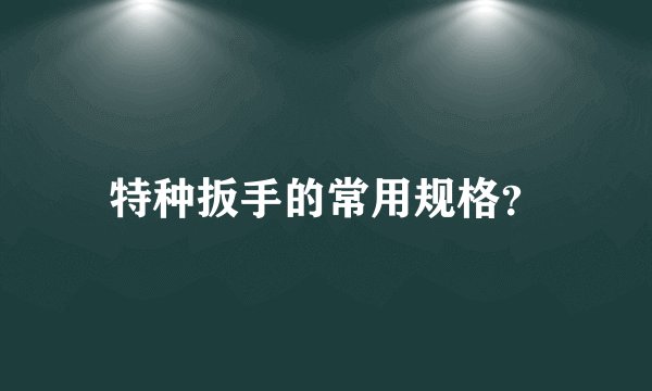 特种扳手的常用规格？