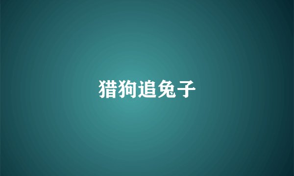 猎狗追兔子