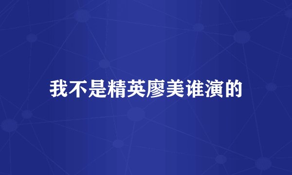 我不是精英廖美谁演的