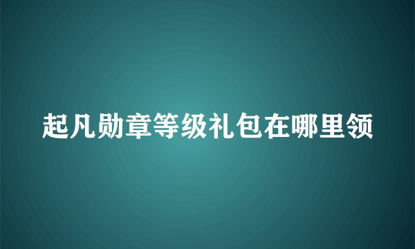 起凡勋章等级礼包在哪里领