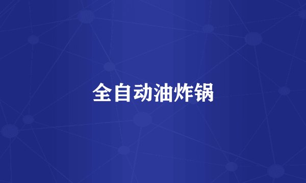 全自动油炸锅