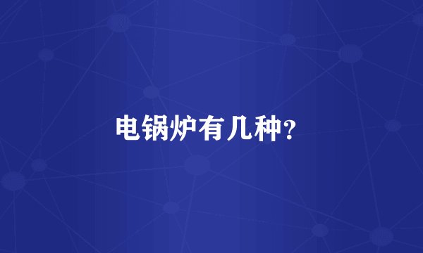 电锅炉有几种？