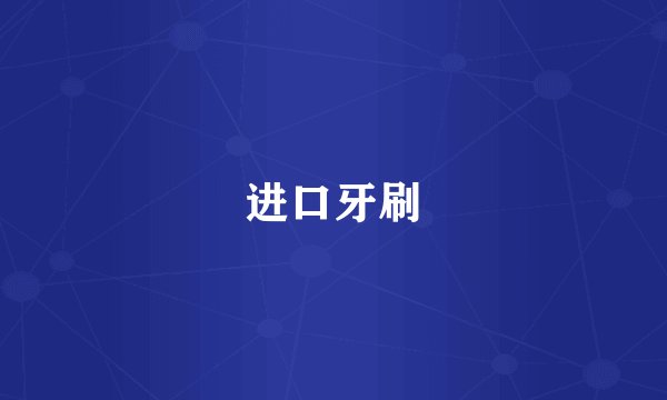 进口牙刷