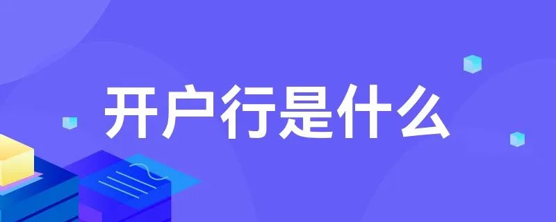 开户行是什么