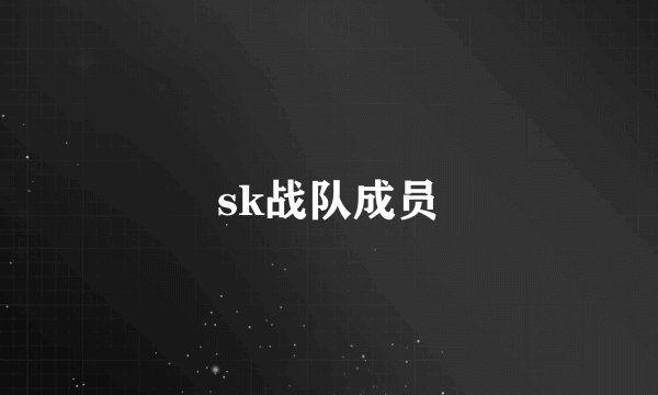 sk战队成员