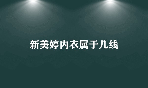 新美婷内衣属于几线