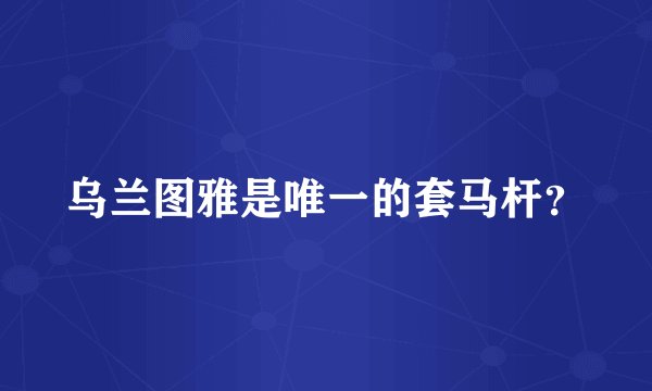 乌兰图雅是唯一的套马杆？