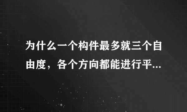 为什么一个构件最多就三个自由度，各个方向都能进行平动吗，不是应该有很多自由度的？