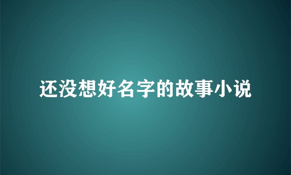 还没想好名字的故事小说
