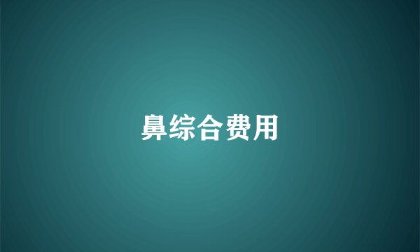 鼻综合费用