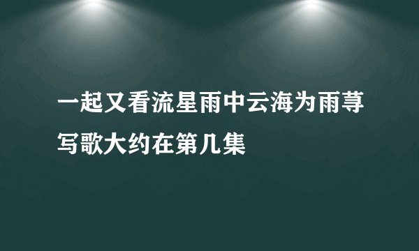 一起又看流星雨中云海为雨荨写歌大约在第几集