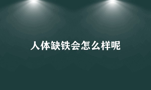 人体缺铁会怎么样呢