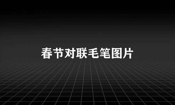 春节对联毛笔图片