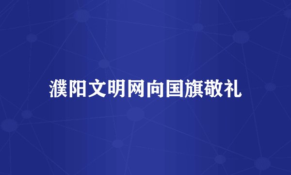 濮阳文明网向国旗敬礼