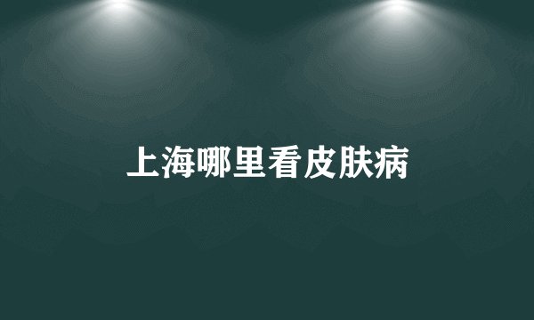 上海哪里看皮肤病