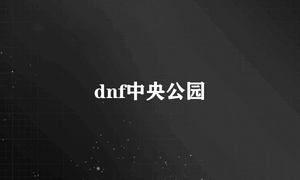 dnf中央公园