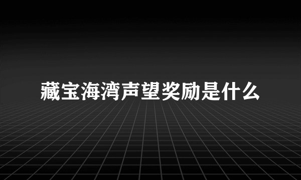 藏宝海湾声望奖励是什么