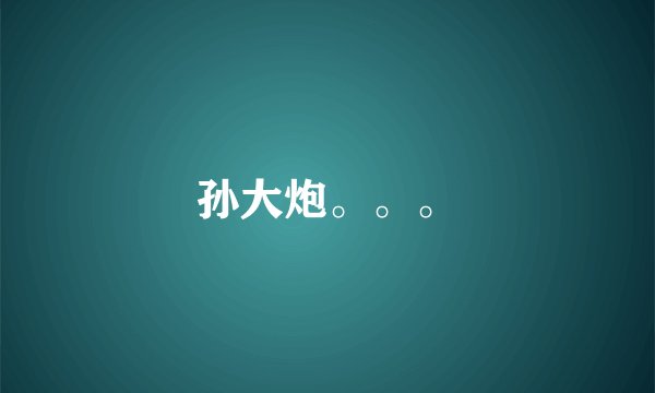 孙大炮。。。
