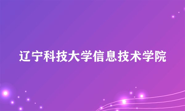辽宁科技大学信息技术学院