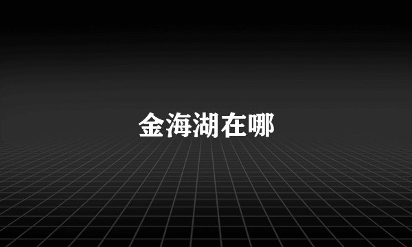 金海湖在哪