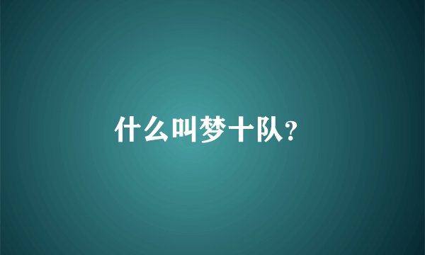 什么叫梦十队？