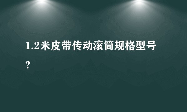 1.2米皮带传动滚筒规格型号？