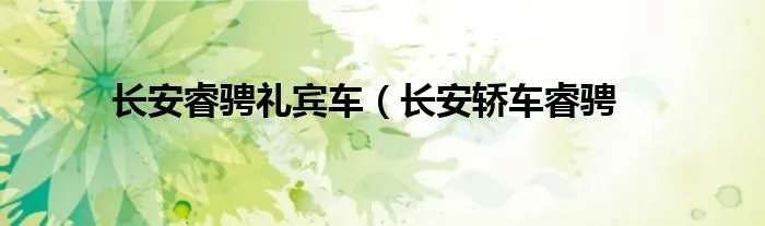 长安睿骋礼宾车（长安轿车睿骋