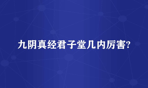 九阴真经君子堂几内厉害?