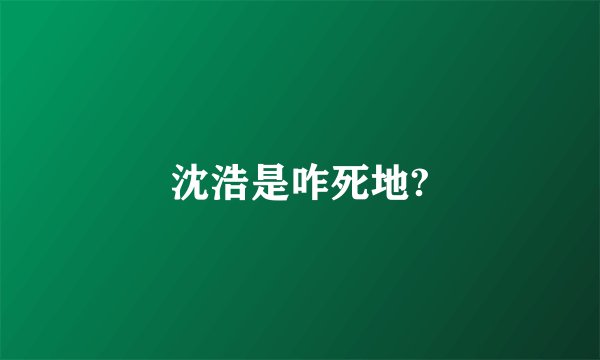 沈浩是咋死地?