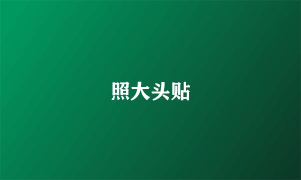 照大头贴