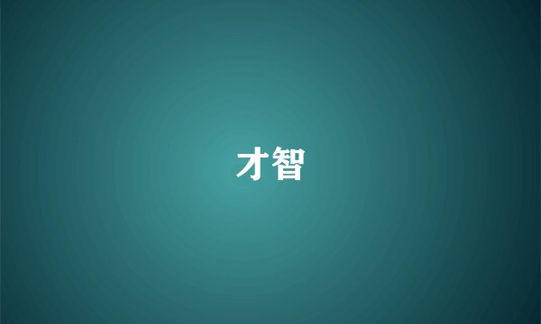 才智